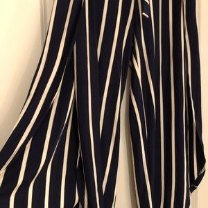Slit front cotton pants